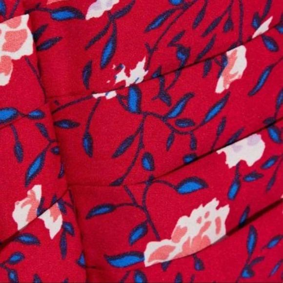 WALTER BAKER Kiara tie neck ruched floral-print crepe de chine mini dress 0 NWT - Picture 7 of 11